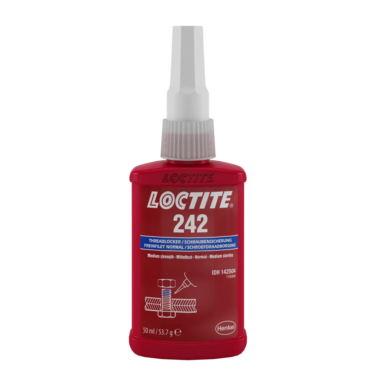 Loctite 242™ Blue Threadlocker – Medium Strength, 50 mL for 1/4" to 3/4" Threads (135355)