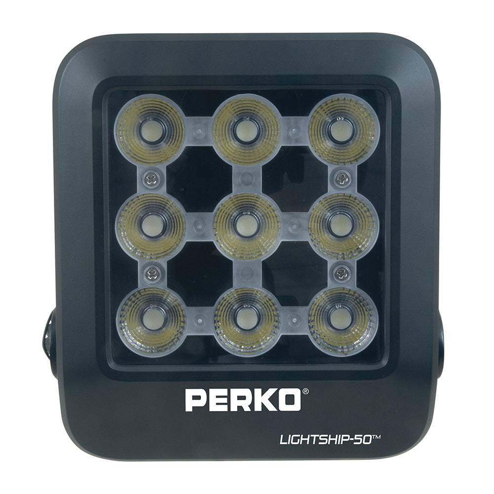 Perko Lightship 50 LED High Performance Floodlight - 12/24V - Black - Part #1643050F0B