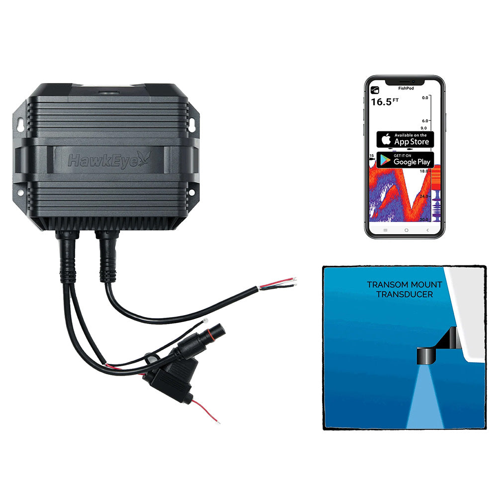 HawkEye FP10BX FishPod 10BX Boat Mount Bluetooth Fishfinder