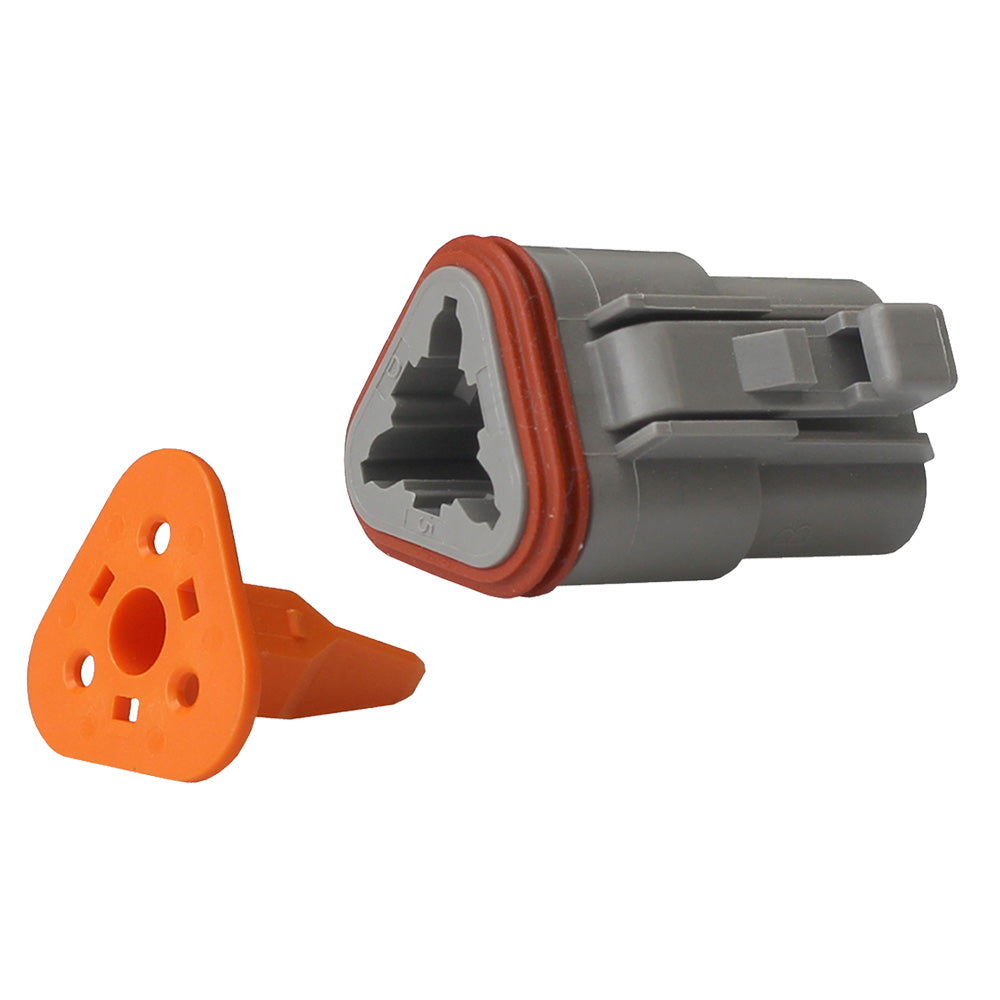 Pacer Group TDT06-3S-10 Deutsch DT Plug & Wedge Lock Kit - 3 Position - 10 Pack