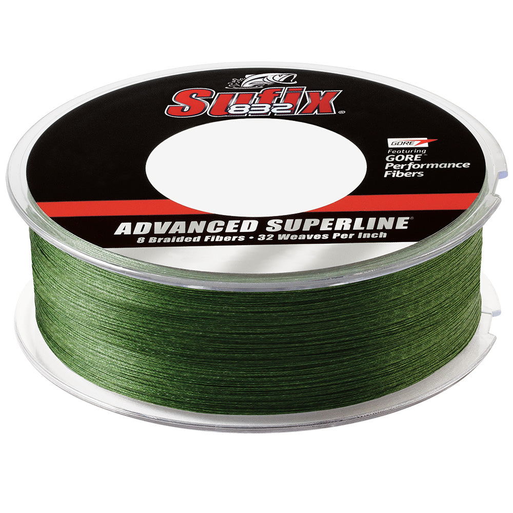 Sufix 832 Braid 80lb Low-Vis Green 600 yds - Part #660-280G