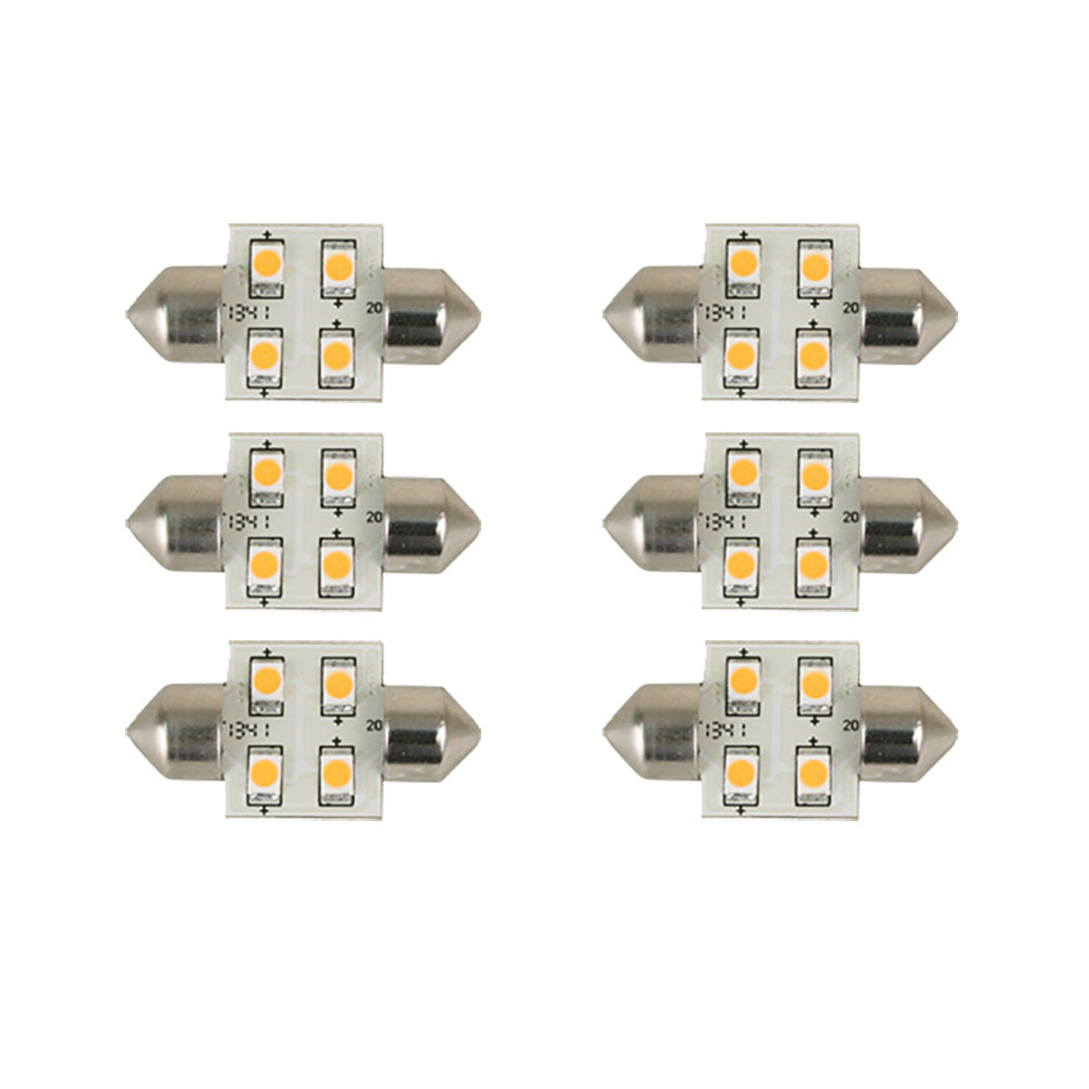 Scandvik 41160 Warm White LED Bulb 6-Pack