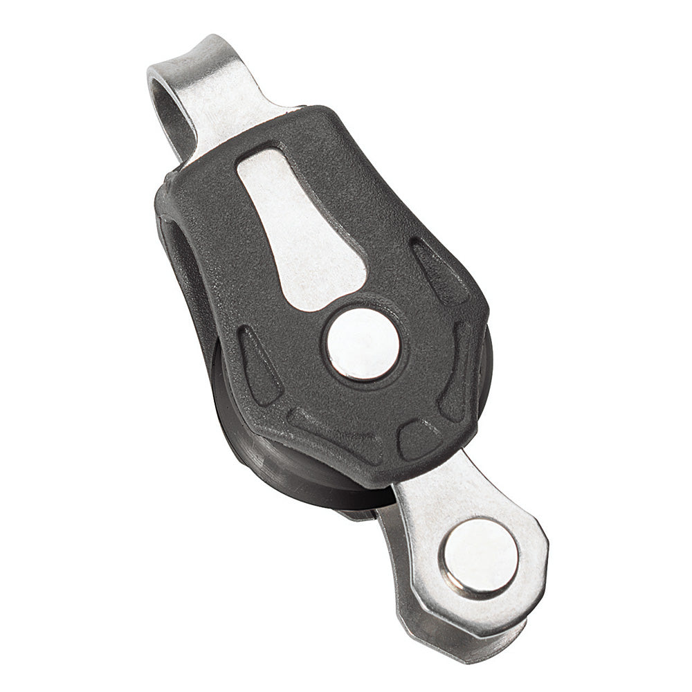 Barton Marine N00111 Size 0 20mm Plain Bearing Pulley Block with Single Fixed Eye & Becket