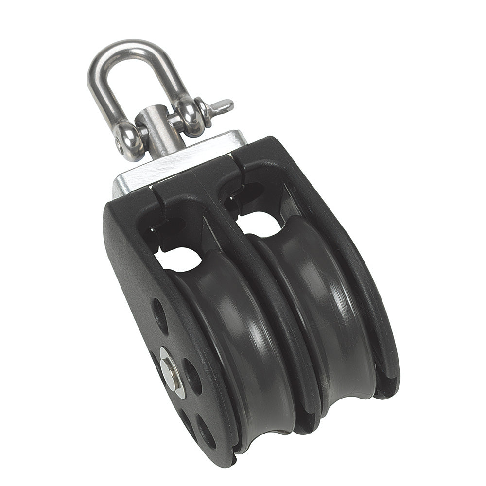 Barton Marine N03230 Size 3 45mm Plain Bearing Pulley Block Double with Swivel