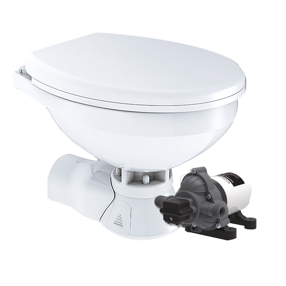 Commodore Quiet Flush Electric Toilet CM4RMT - Rear Macerator with Raw Water Pump