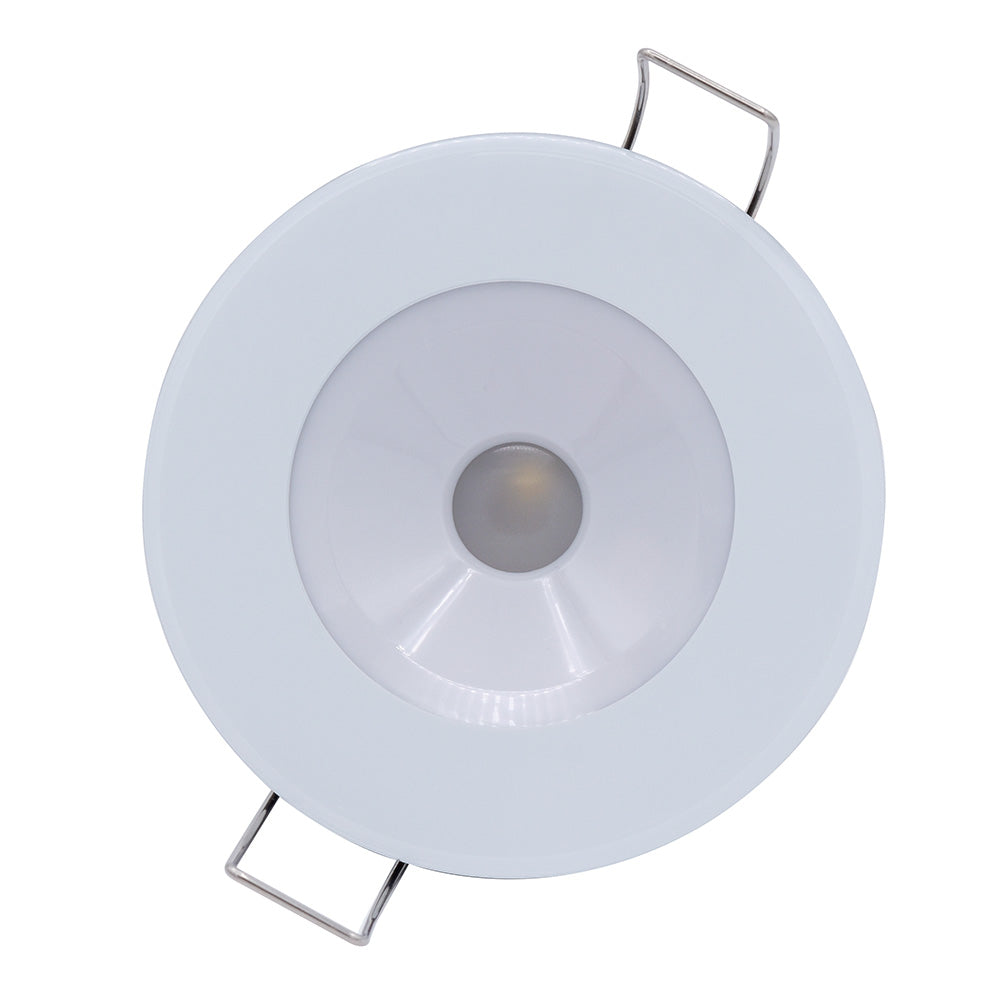 Lumitec Illusion Flush Mount LED Down Light - Spectrum RGBW - Cool White - White Housing - Part 117127