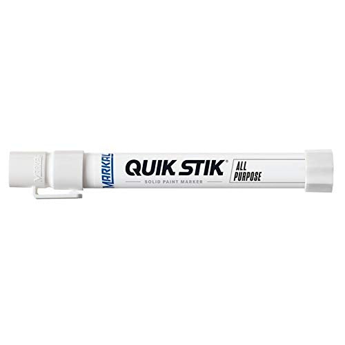 Markal 61051 Quik Stik Twist Long‑Lasting Solid Paint Marker – White, Pack of 12