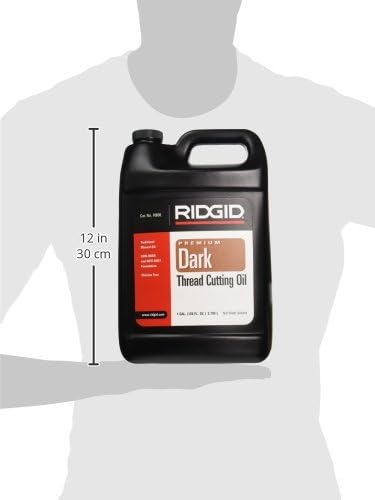 RIDGID 70830 Dark Thread Cutting Oil - 1 Gallon Bottle, Low-Odor, Anti-Mist, Chlorine-Free - Pack of 6
