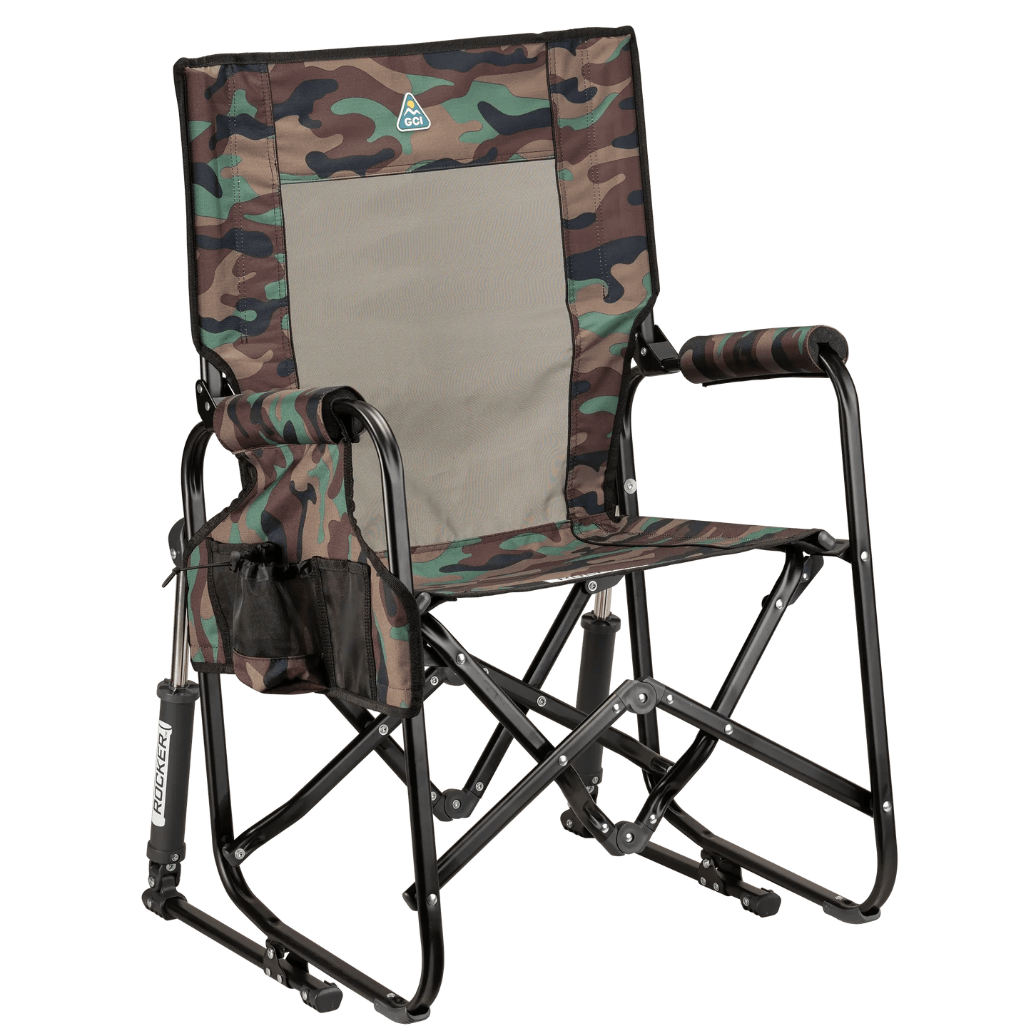 GCI Outdoor Stowaway Rocker 378260 - Old School Camo - Autosphere