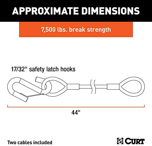 Curt Manufacturing Trailer Safety Cable 7500 lb Capacity - Part 80176