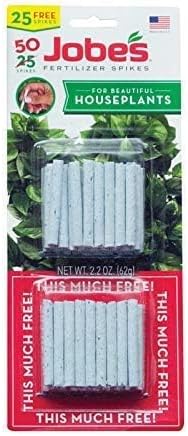 Jobe's Organics Houseplant Fertilizer Spikes 13-4-5 – 50 Count | Slow-Release Plant Food for Indoor Plants