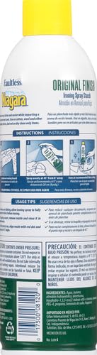 Faultless Niagara Original Spray Starch – 20 oz | Crisp Finish, Odor-Free, Iron Glide Formula (Pack of 1)