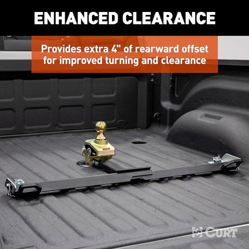 Curt Manufacturing Rockerball Multifit OEM Puck System Gooseneck Ball with 4-Inch Offset