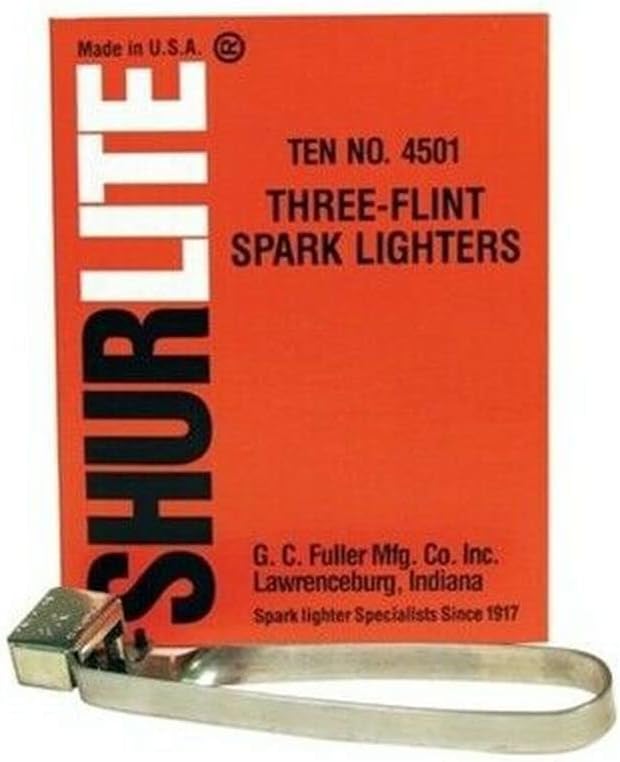 ShurLite 4501 Triple Flint Spark Lighter – High-Tensile Galvanized Steel – Heavy-Duty Igniter for Torches – P.T.S. Brand