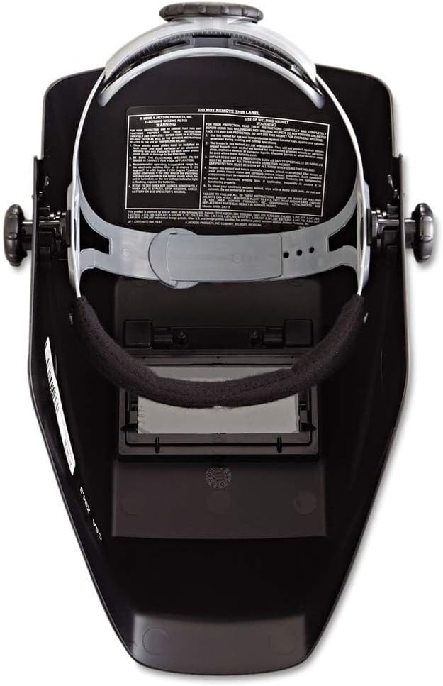 Jackson Safety Welding Helmet – Shade #10, 2" x 4.25" Fixed Window, Black, Polycarbonate (138-14982)