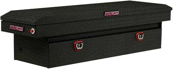 Weather Guard Saddle Truck Tool Box 127 - 52 - 03 – Full Standard Aluminum, Textured Matte - Autosphere