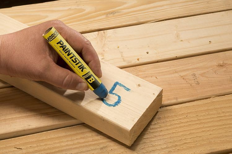 Markal B Paintstik Solid Paint Marker – White, All-Surface, Weather-Resistant, 12-Pack