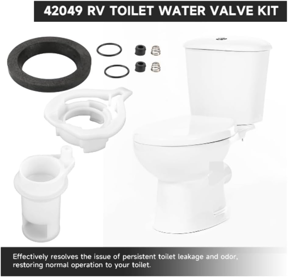 Thetford 42049 Water Valve Style II Kit – Aqua | OEM RV Toilet Replacement Part