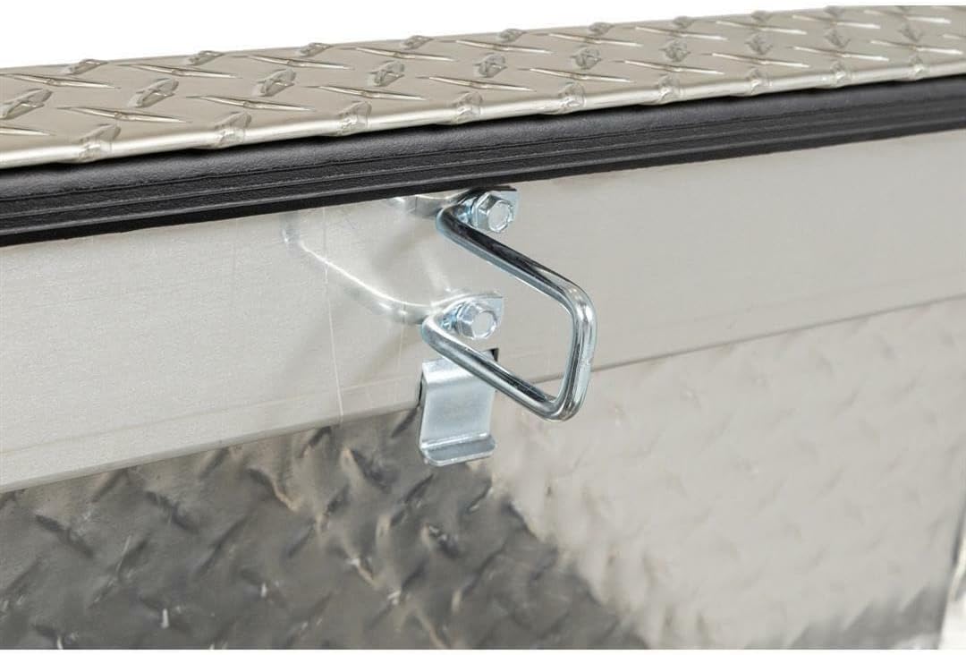 Weather Guard 127 - 0 - 03 Saddle Box – 71.5" x 72" Durable Aluminum Truck Tool Box, Diamond Plate Silver - Autosphere