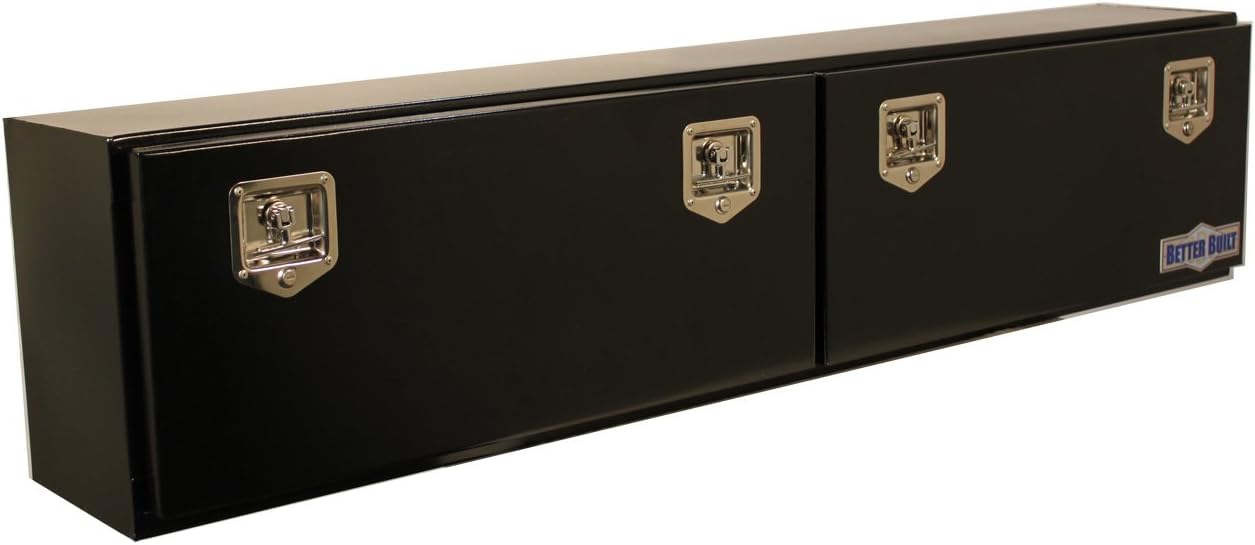 Better Built Top Mount Black Steel Truck Tool Box 72 in x 12 in x 16 in with Double Doors 64210122