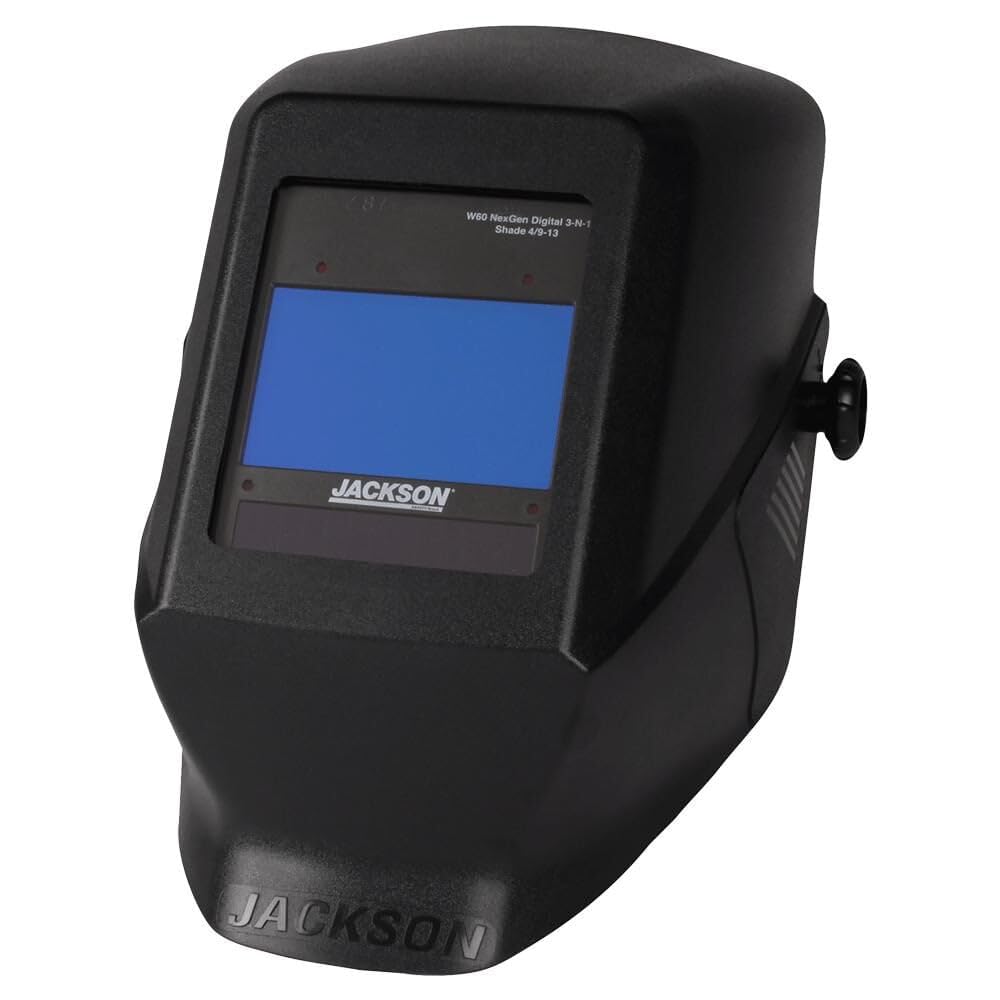 Jackson Safety NexGen ADF Welding Helmet – HSL 100, Black, Variable Shade 9–13, Digital Auto-Darkening (Model 46148)