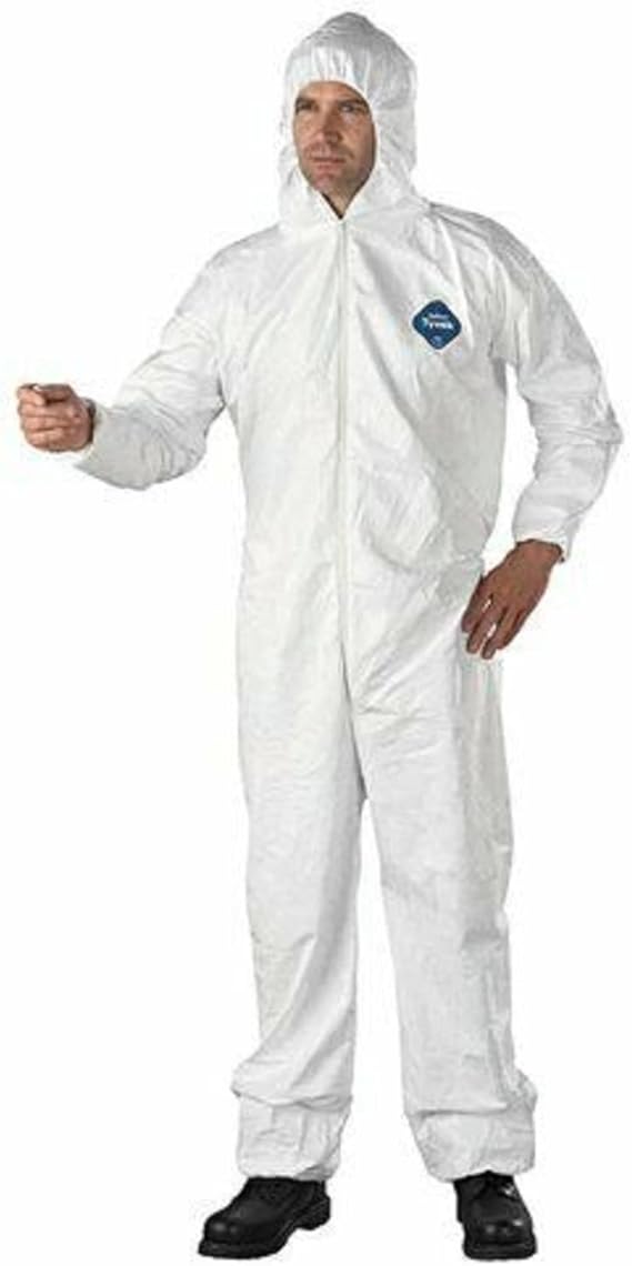 DuPont Tyvek® 400 TY127S Disposable Coveralls – 3X-Large, Hooded, Elastic Wrists & Ankles, 25/Case
