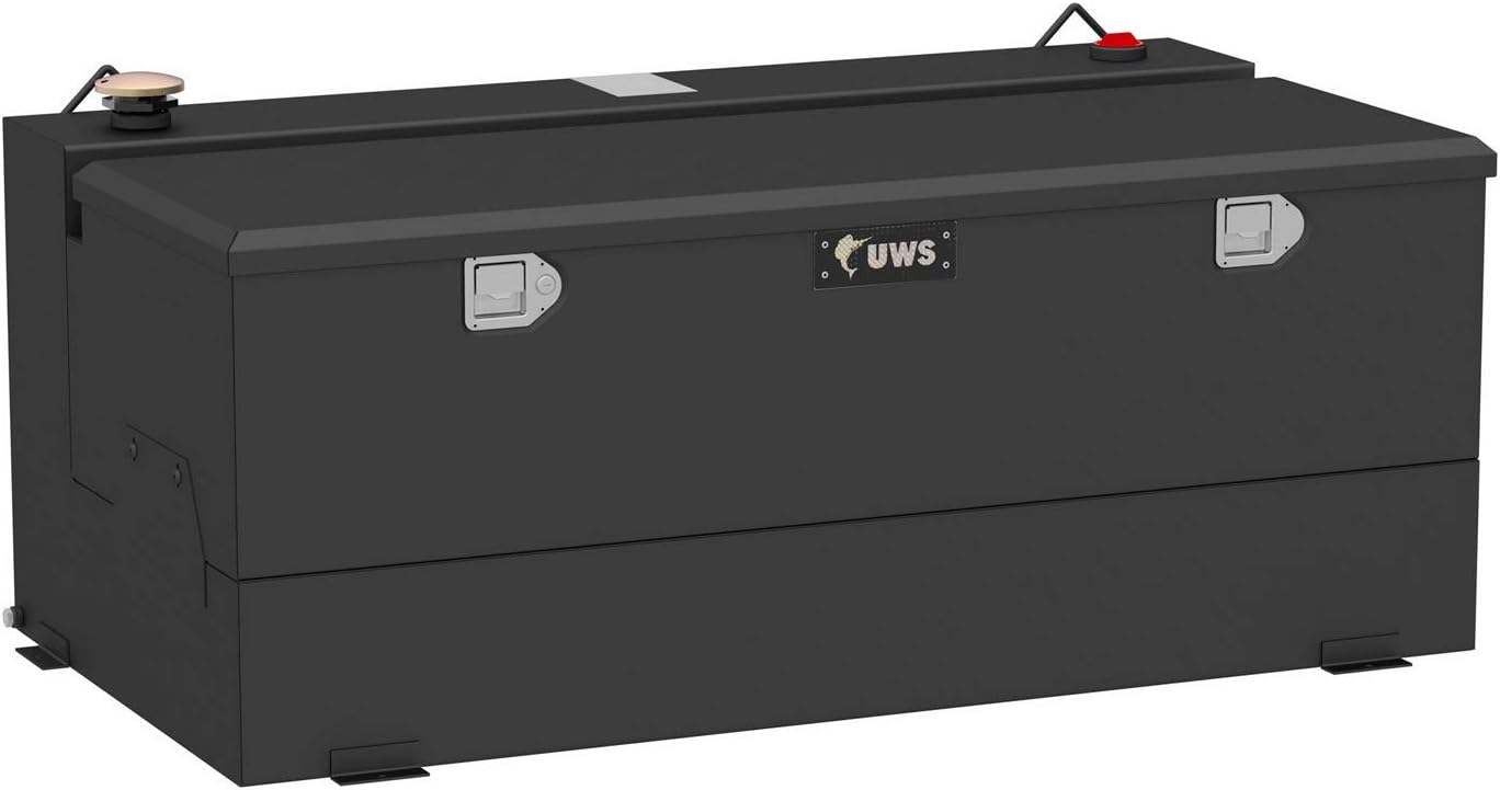 UWS United Welding Services 100-Gallon Steel Combo Transfer Tank in Matte Black - Part No. ST-100-COMBO-MB