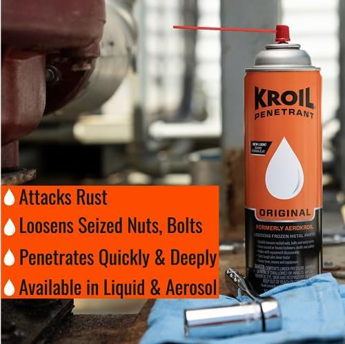 Kroil Original Penetrating Oil – 10oz Aerosol Spray (KS102) | Rust Remover & Metal Lubricant