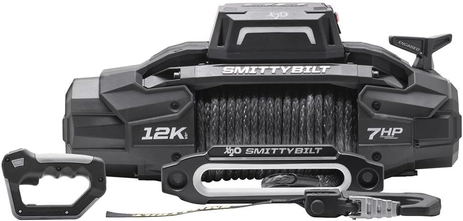 Smittybilt 98812 X20 Gen3 12K Winch with Synthetic Rope - Waterproof IP68 Rating - Autosphere