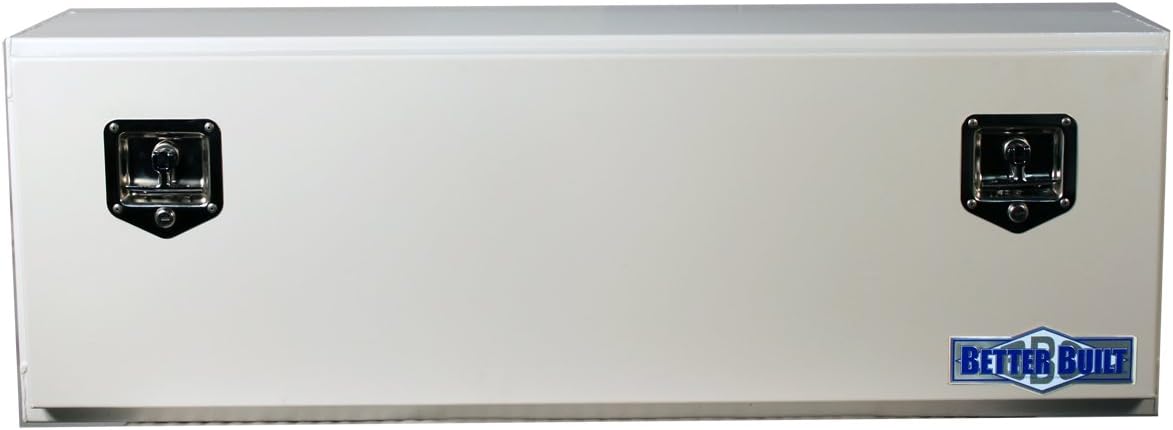 Better Built Top Mount White Steel Truck Tool Box - 48 in L x 12 in W x 16 in H, Single Door (Part #64210149)