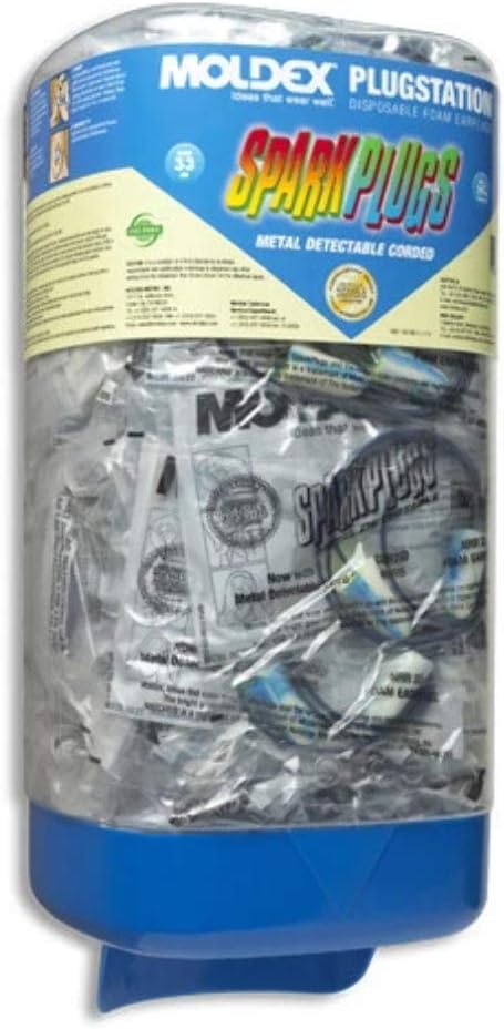 Moldex SparkPlugs PlugStation Earplug Dispenser – 500 Pairs | Foam, Corded & Cordless – Noise Protection