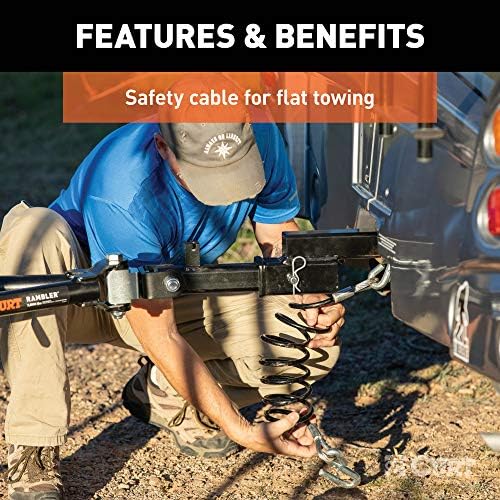 Curt Manufacturing Replacement 84-Inch Tow Bar Safety Cable with Hooks, 7500 lbs Capacity