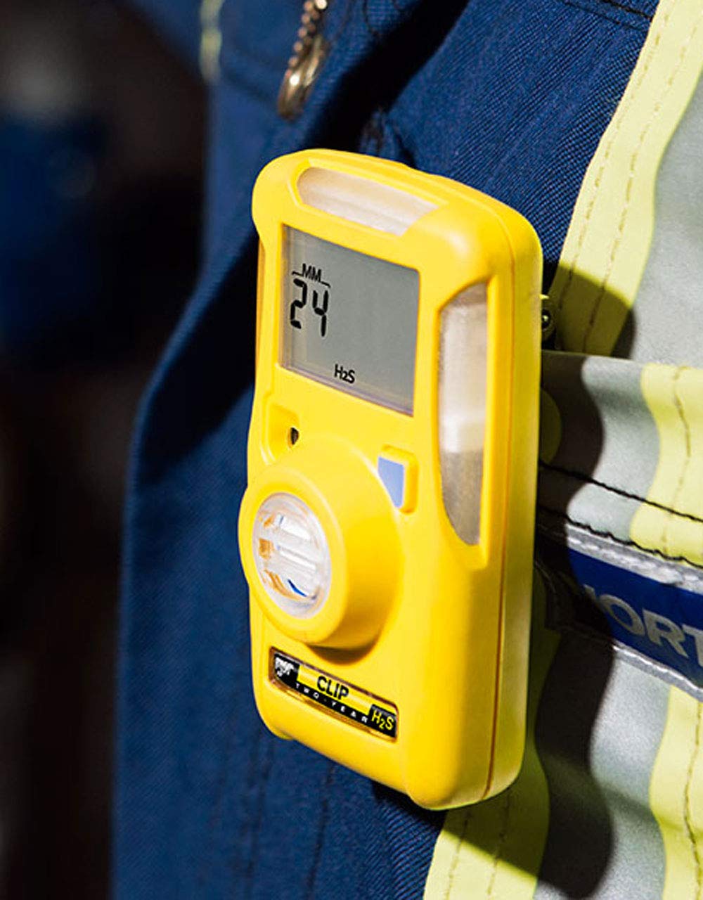 BW Technologies BWC2-M BW Clip Carbon Monoxide (CO) Single Gas Monitor – 35/200 ppm Alarms, Battery Powered, Yellow