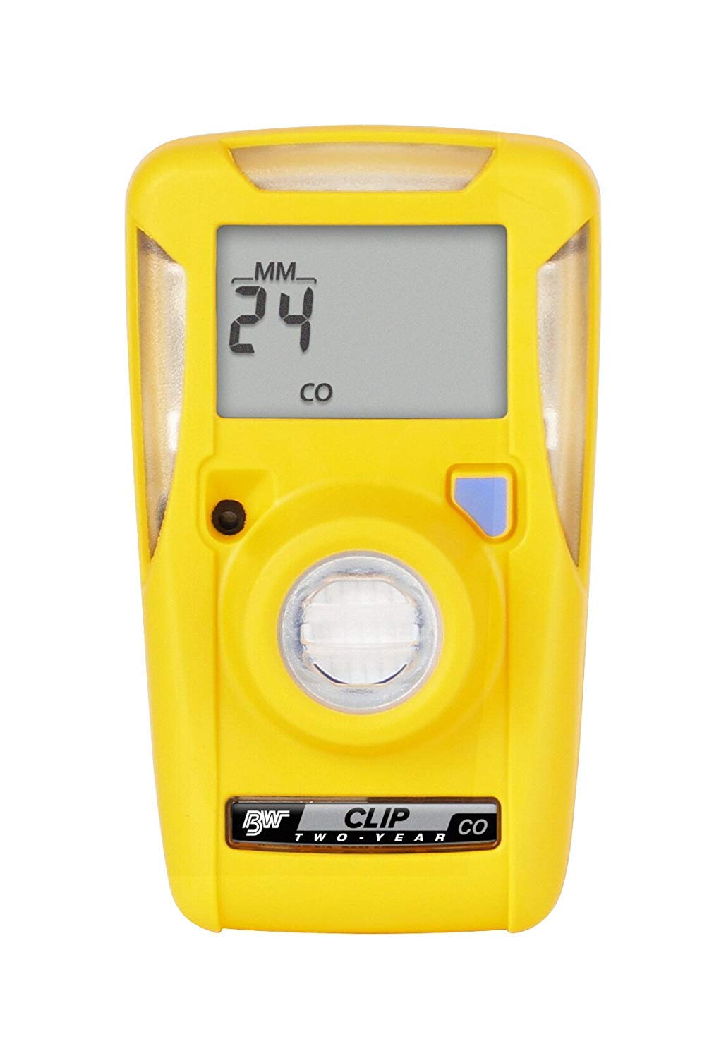 BW Technologies BWC2-M BW Clip Carbon Monoxide (CO) Single Gas Monitor – 35/200 ppm Alarms, Battery Powered, Yellow
