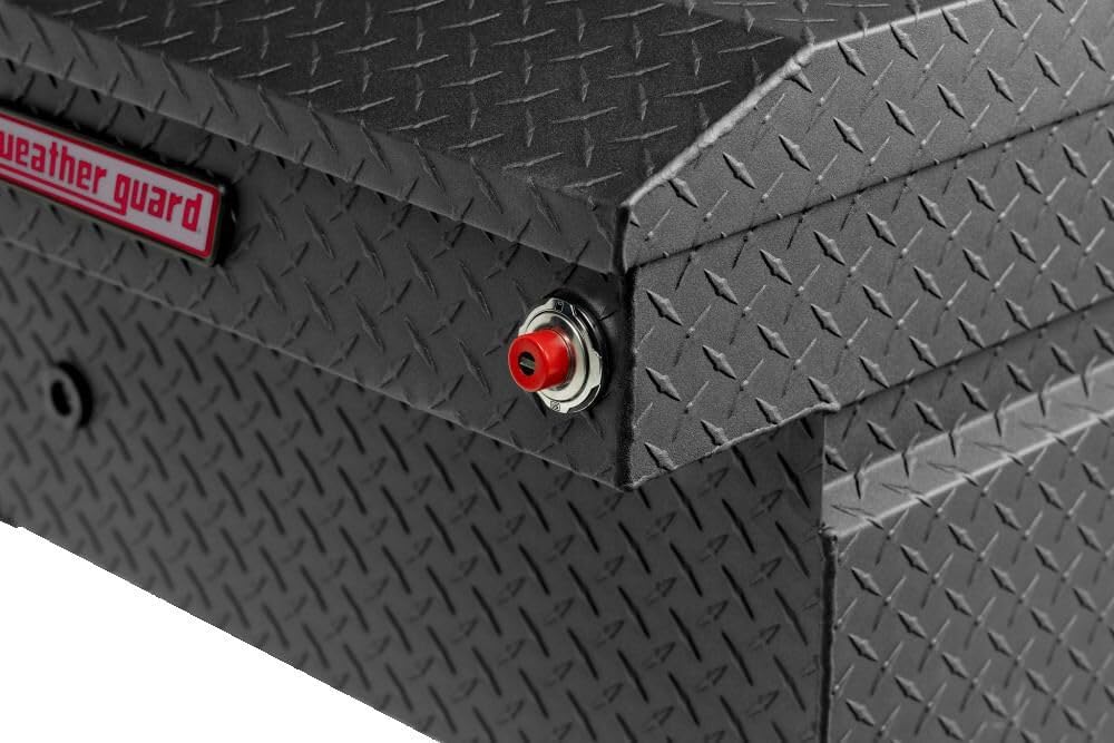 Weather Guard Extra Wide Saddle Truck Tool Box – 72" Aluminum, Textured Matte Black - Autosphere