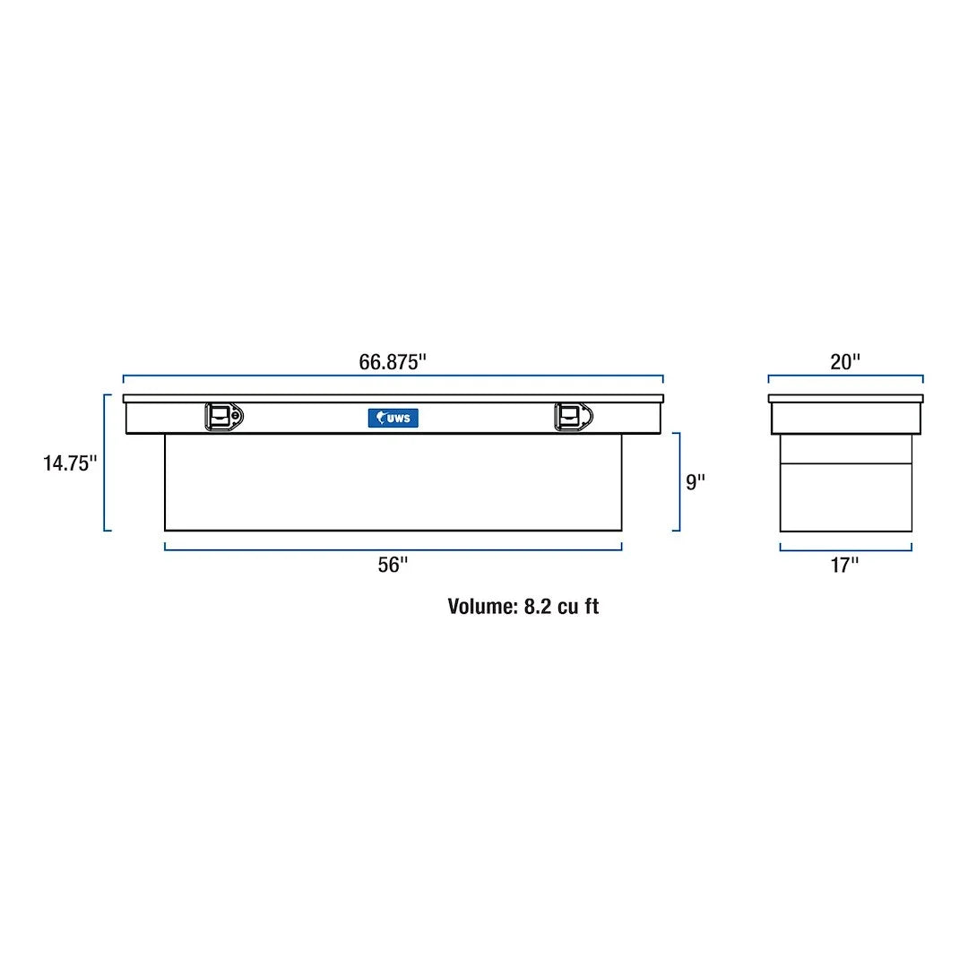 UWS United Welding Services TBS-66 66 Inch Single Lid for F150 Flare and Tundra 9906