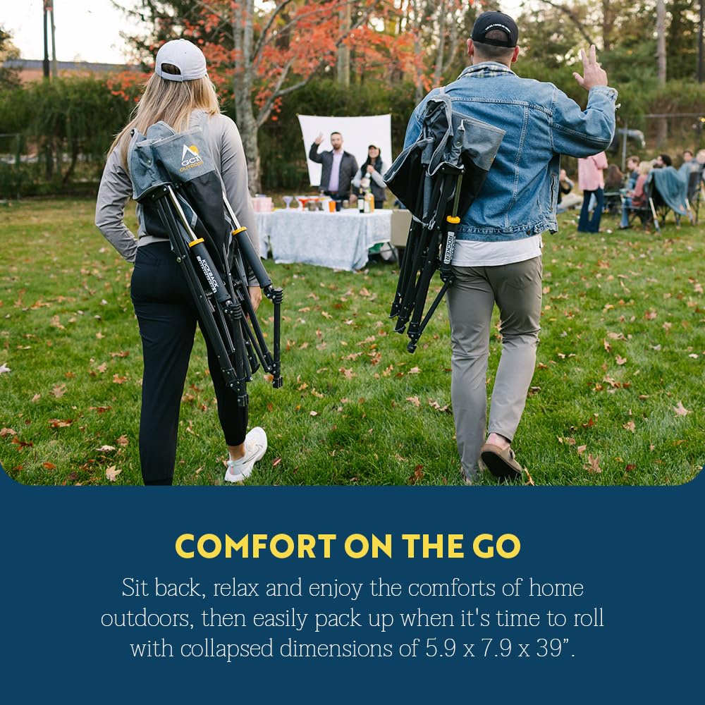 GCI Outdoor Kickback Rocker 410145 - Heathered Indigo - Autosphere