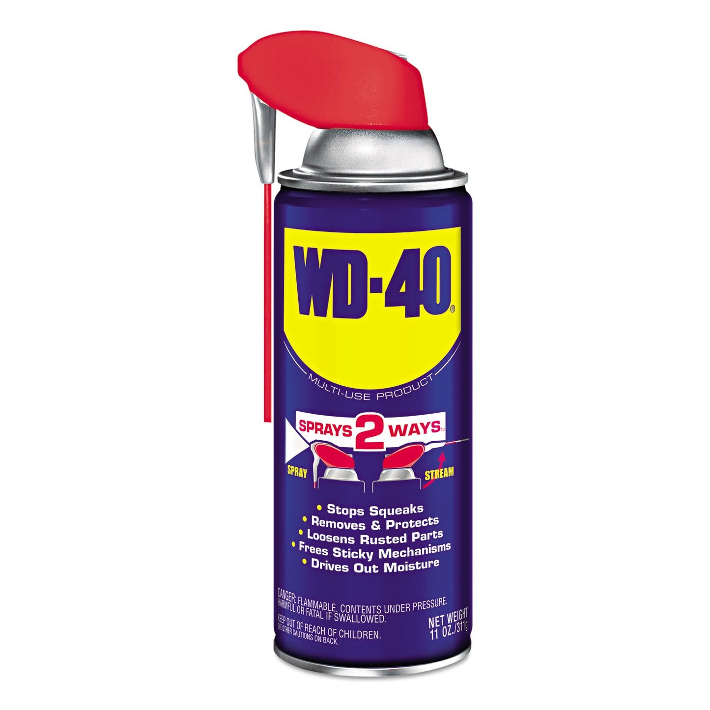 WD-40 Smart Straw Spray Lubricant – 11 oz Aerosol Can – 12-Pack Carton | Multi-Use Metal Lubricant