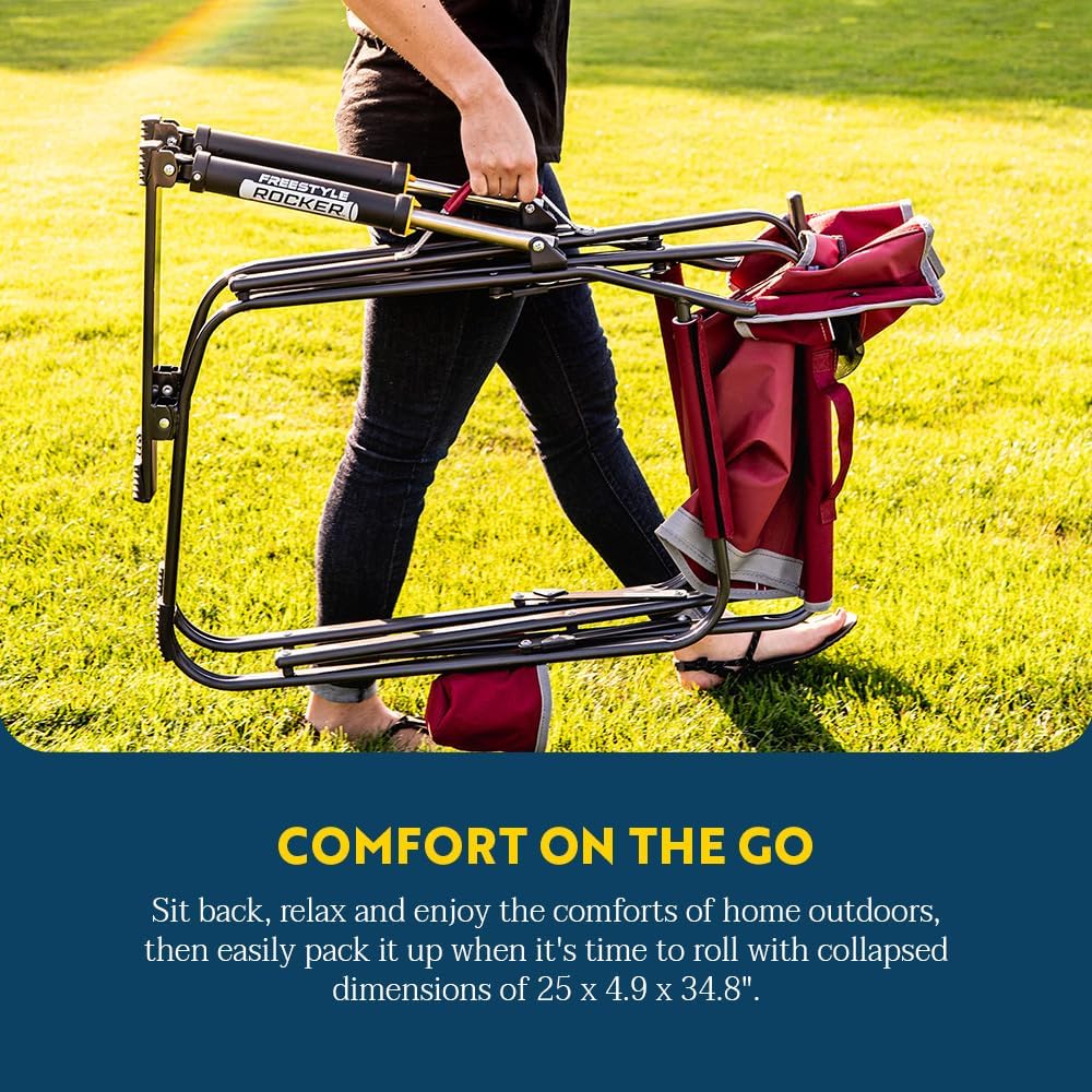 GCI Outdoor Freestyle Rocker X L with Side Table - Cinnamon (Part Number: 47172) - Autosphere