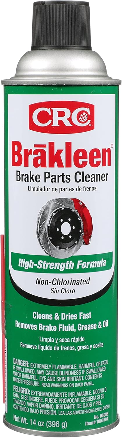 CRC Brakleen 05088 Brake Parts Cleaner – 14 oz Aerosol, Non-Chlorinated, High Strength