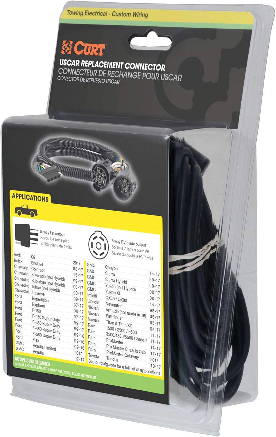 Curt Manufacturing 56584 5 Flat T-Connector for Trailer Wiring