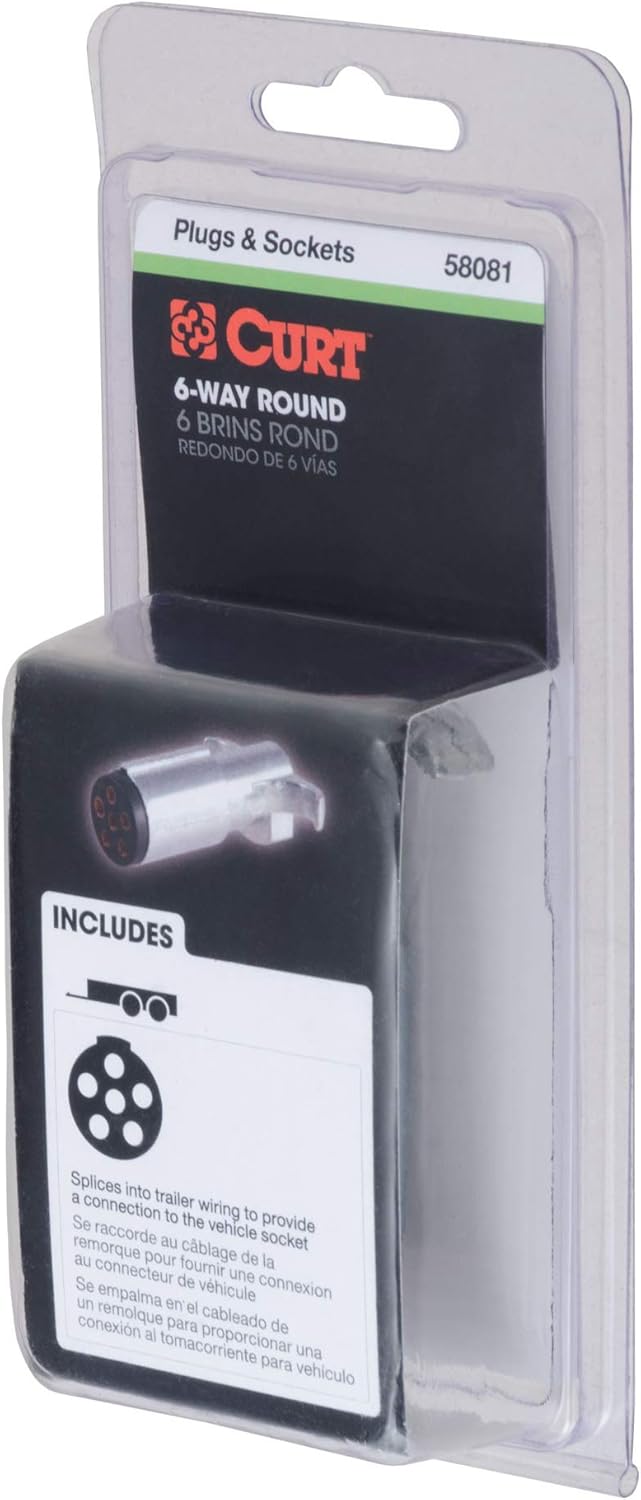 Curt Manufacturing 58081 6-Pole Die Cast Trailer End Connector Kit