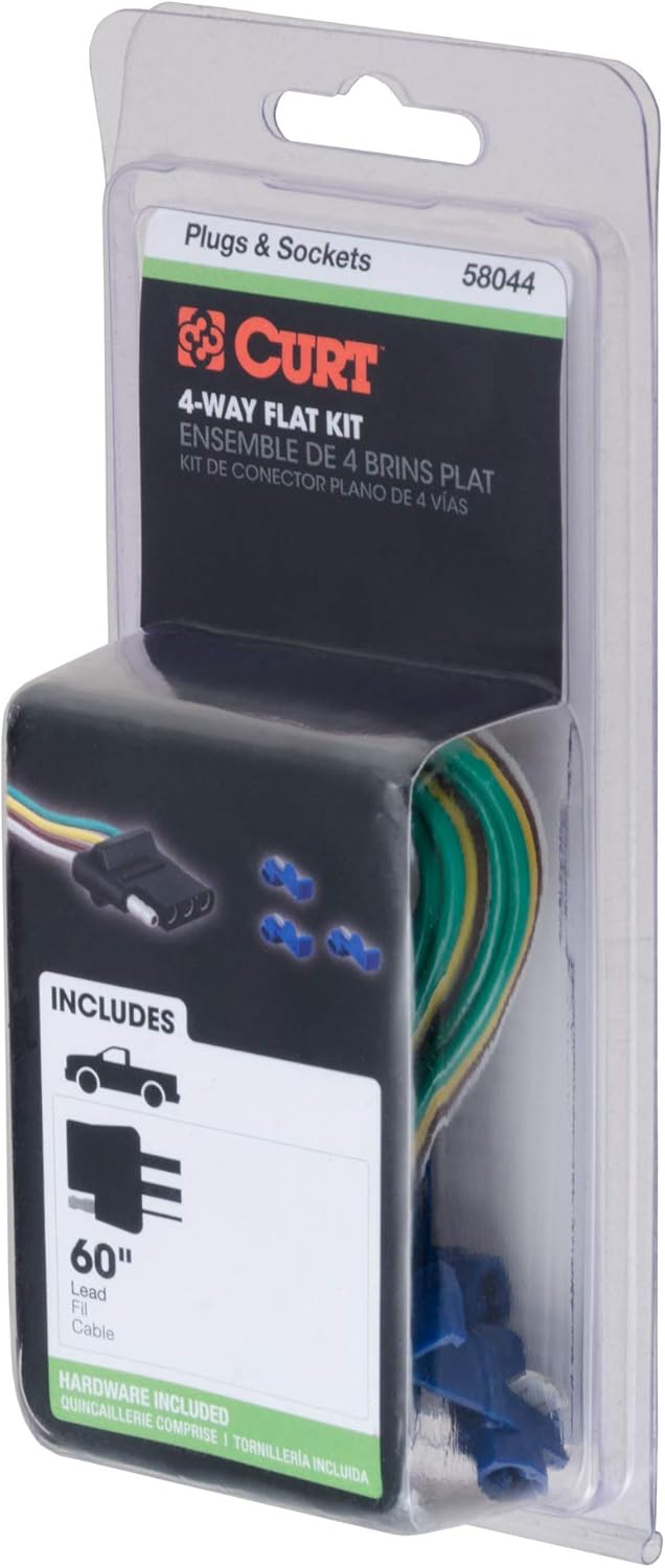 Curt Manufacturing I4 4 Flat Car End 60 Inch Kit - Durable Trailer Accessory