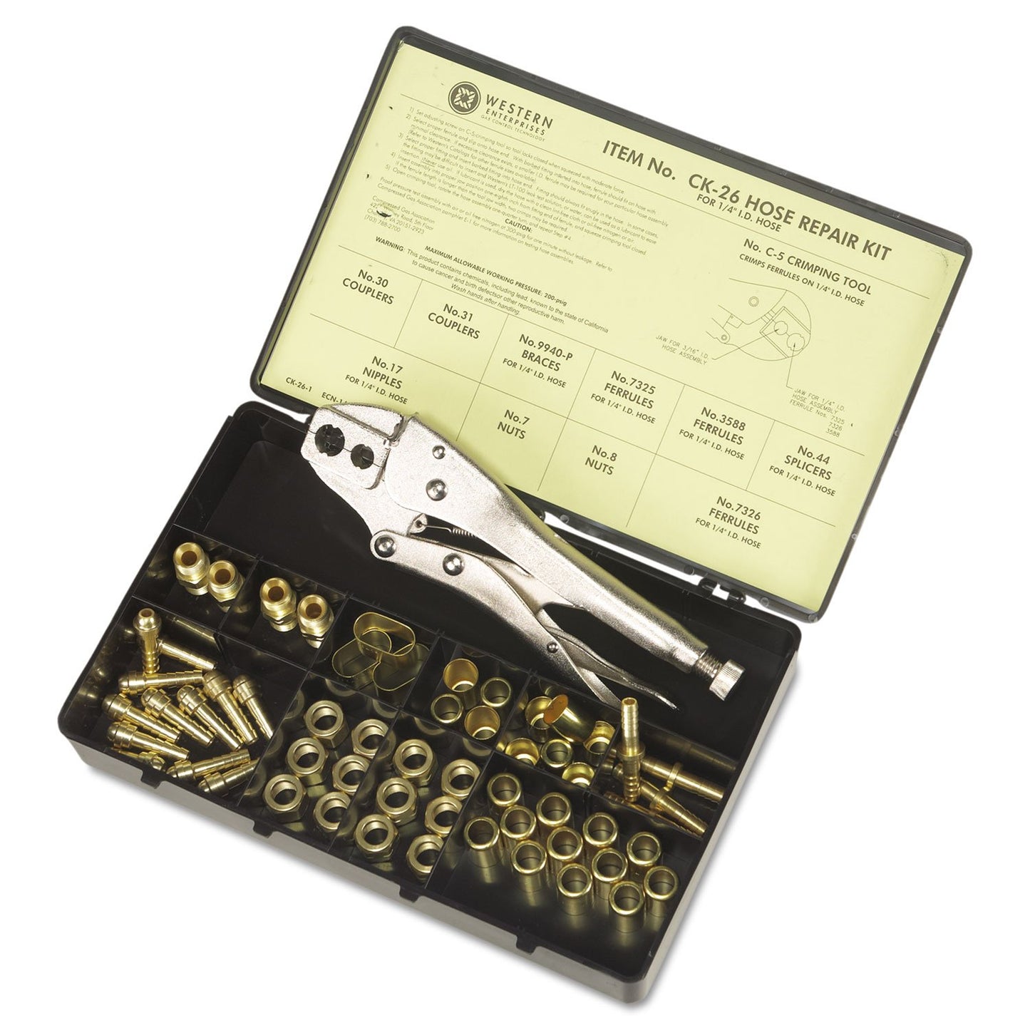 WESTERN ENTERPRISES CK-26 Hose Repair Kit – B Size x 1/4" I.D. – Durable Welding Supply Kit