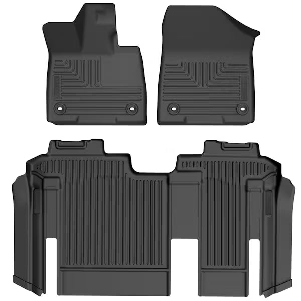 Husky Liner 93841 WeatherBeater Floor Liners for Toyota Sienna - Front & Second Row, Black