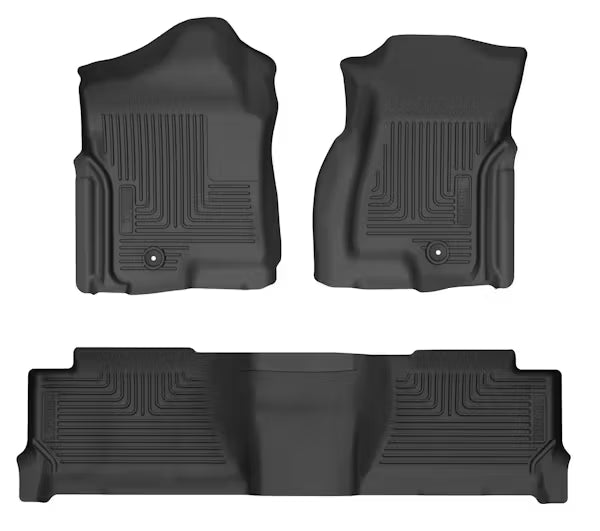 Husky Liner 93891 WeatherBeater Floor Liners for Chevrolet Silverado 1500 Crew Cab, Black
