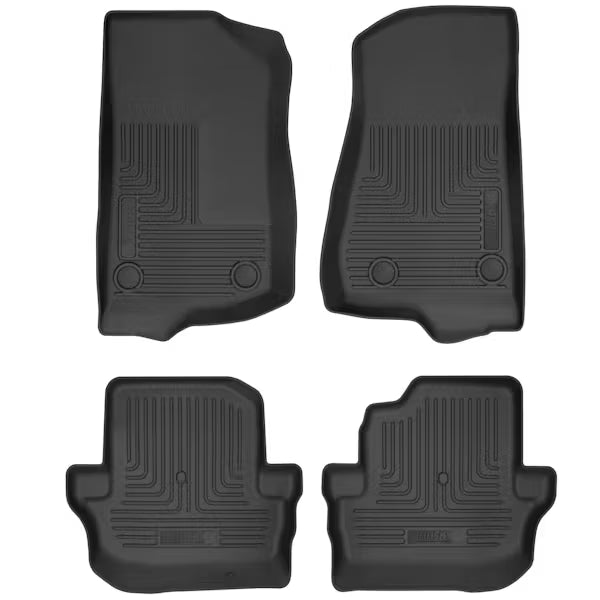 Husky Liner 93991 WeatherBeater Floor Liners for Jeep Wrangler 2-Door (JL) - Black