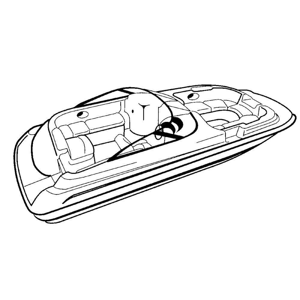 Carver by Covercraft 95120P-10 Performance Poly-Guard Styled-to-Fit Boat Cover for 20.5' Sterndrive Deck Boats - Grey