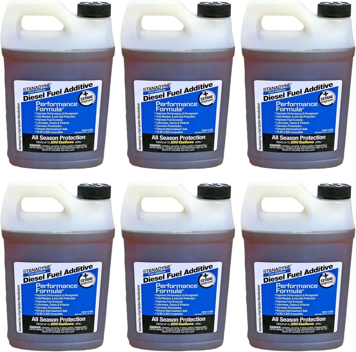 STANADYNE 6 PACK 1/2 GALLONS