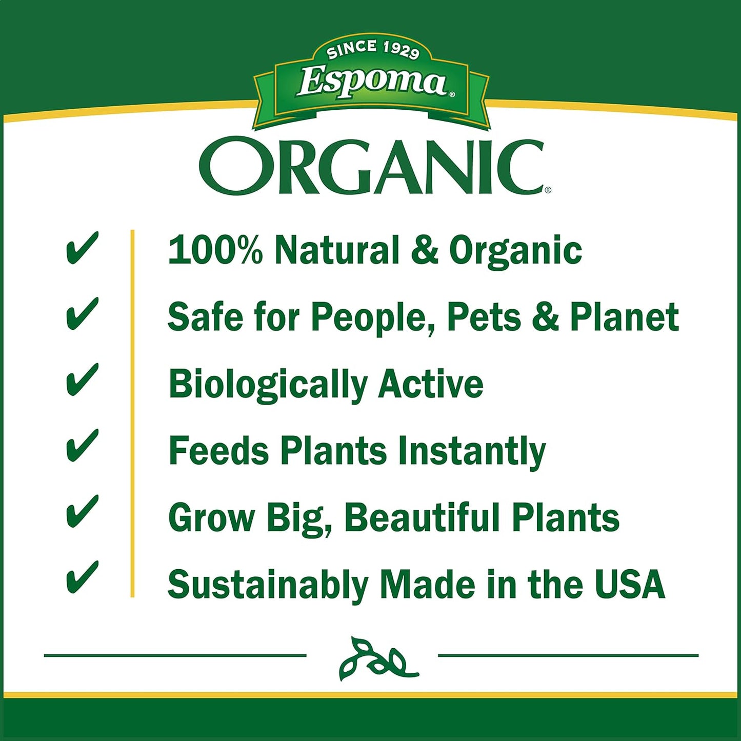 Espoma Organic Grow! 2-2-2 Liquid Plant Food – All-Purpose Fertilizer for Indoor & Outdoor Plants – 16oz Concentrate